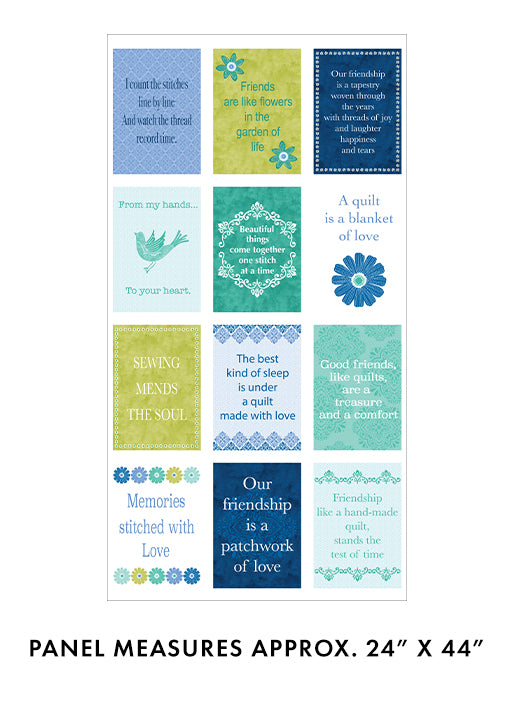 Chalk Garden - Blue Multi Inspirations Panel