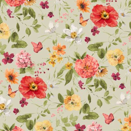 Blessed By Nature - Green Medium Florals