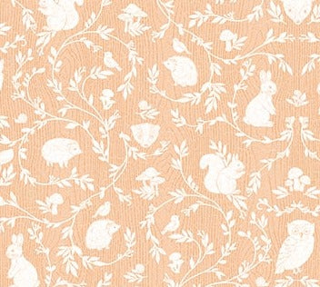 Woodland Adventures - Light Rust Animal Damask