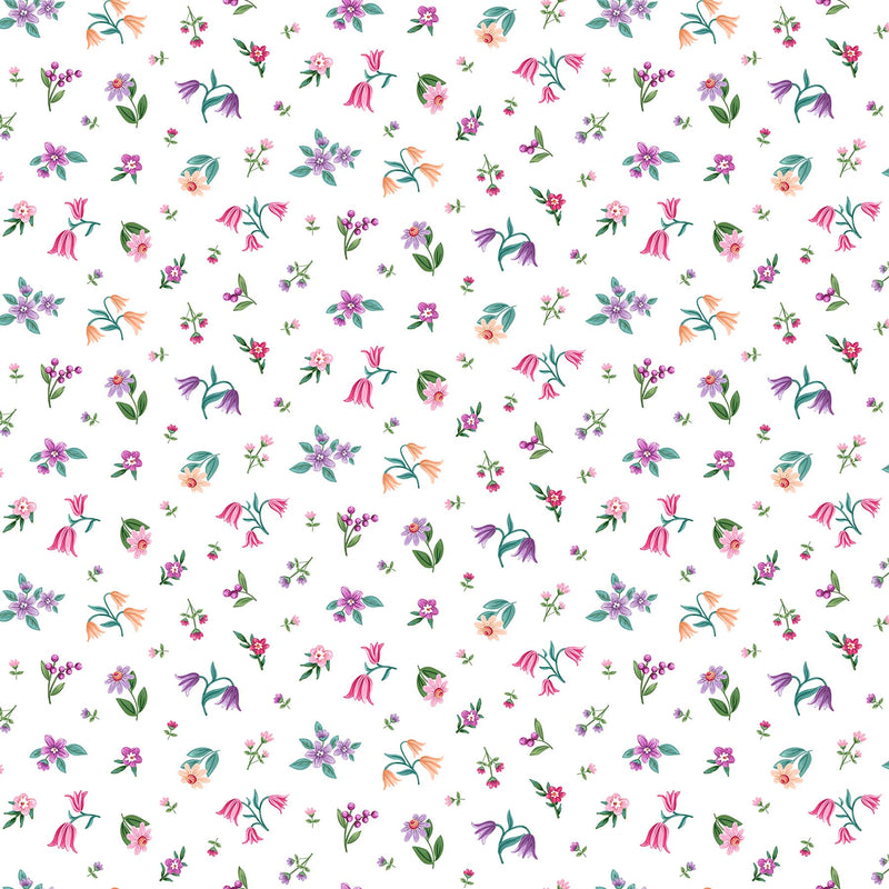 Unicorn Dreams - White Multi Flower Toss
