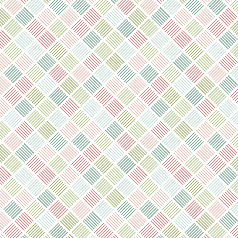 Juliette - White/Multi Diagonal Stripes