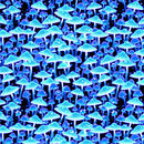 Magic Moon Garden - Blue/Black Mushrooms