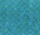 Tile Fusion - Cyan Tile Floral