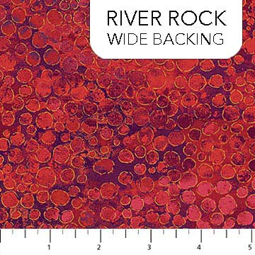 Shimmer Wide Backing 108" - Coral Reef River Rocks