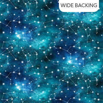 Universe - Blue Constellation Wide Backing