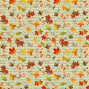 Gather With A Grateful Heart - Green Leaves On Script