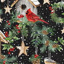 Winter Song - Black Multi Birdhouse