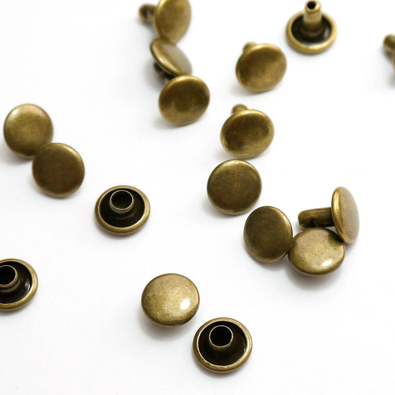 Medium Antique Double Cap Rivets - Package of 50