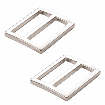 1" Flat Widemouth Sliders Nickel, Package of 2