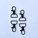 Four - 3/4" Swivel Hooks Black
