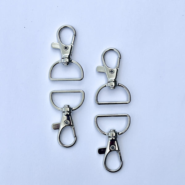 Four - 3/4" Swivel Hooks Silver