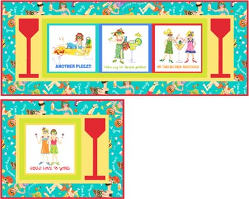 Wine & Dine Place Mats & Runner Pattern