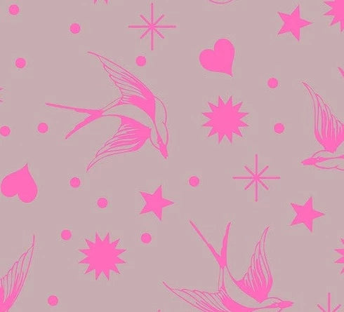 Tula Pink Neon True Colors - Neon Fairy Flakes Cosmic
