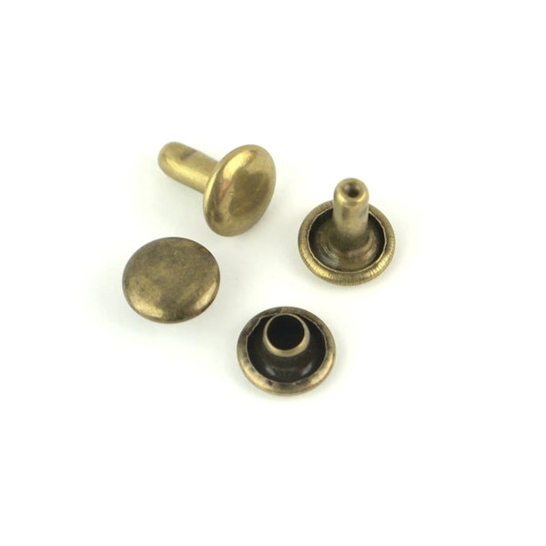 24 Medium Rivets 8mm Antique