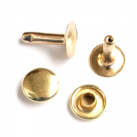 24 Large Rivets 13mm Gold