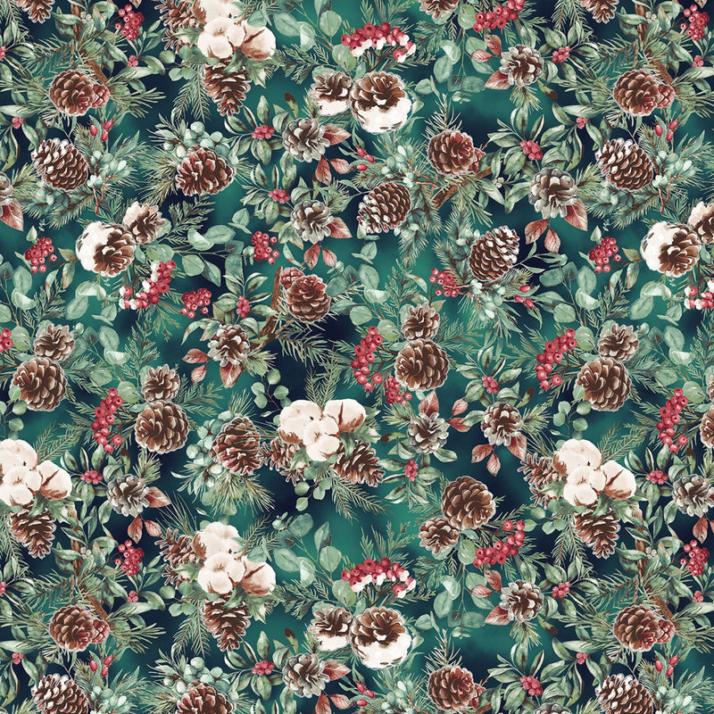 Cotton & Pine - Emerald/Silver Cotton & Pine