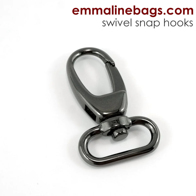 Emmaline Swivel Snap Hooks 1in Gunmetal - 2 Pack