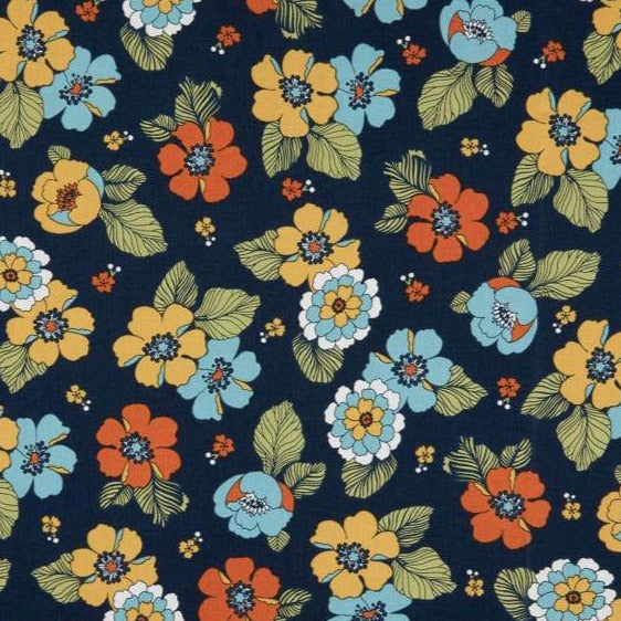Carnaby Street - Navy Florals