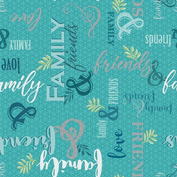 Circle of Friends - Teal Words