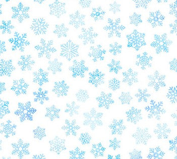 First Snow - Wintery Light Blue Snowflakes