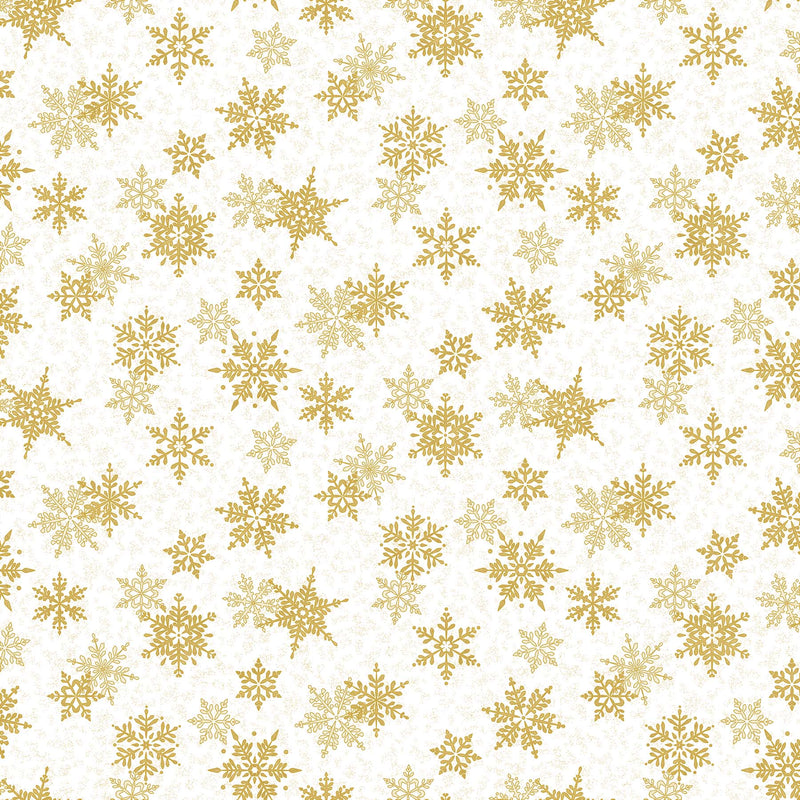 Shimmer Frost - Large Gold Snowflakes