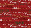 Merry Christmas - Red Multi Words