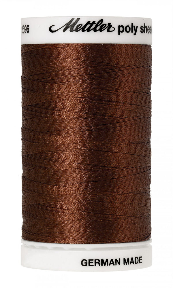 Mettler Poly Sheen Polyester Embroidery Thread 40wt 140d 800m/875yds Redwood