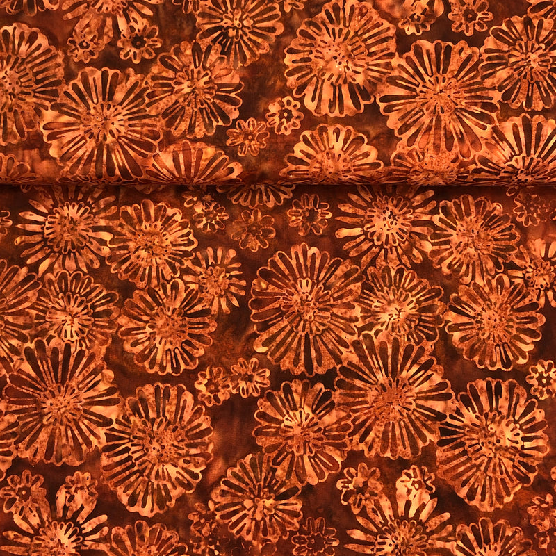 Painted Leaves - Brown Flowers