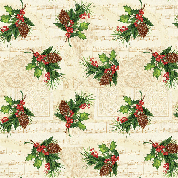 Christmas Legend - Cream Leaf & Berry
