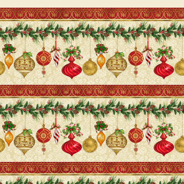 Christmas Legend - Cream Boarder Stripe