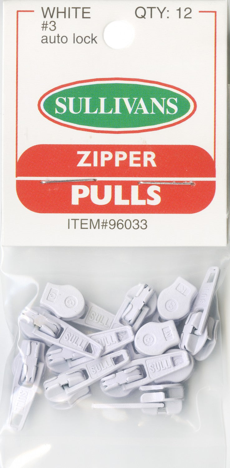 Make-A-Zipper Pulls White