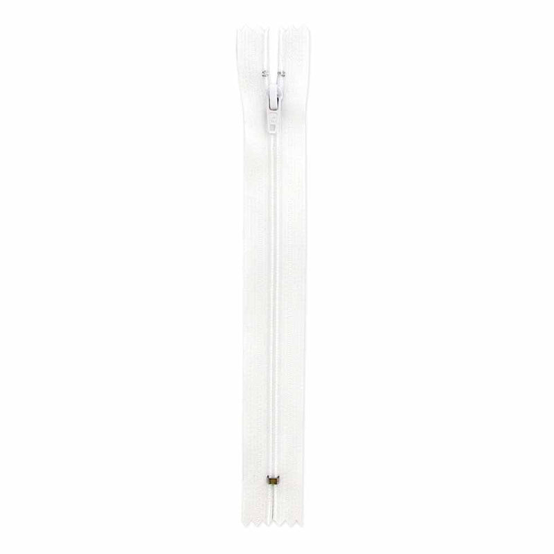 Light Weight Closed End Zipper 18cm (7″) - White