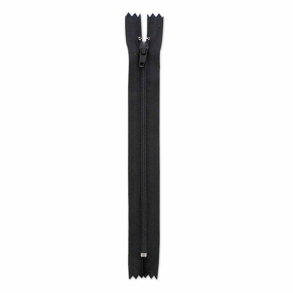 Light Weight Closed End Zipper 18cm (7″) - Black