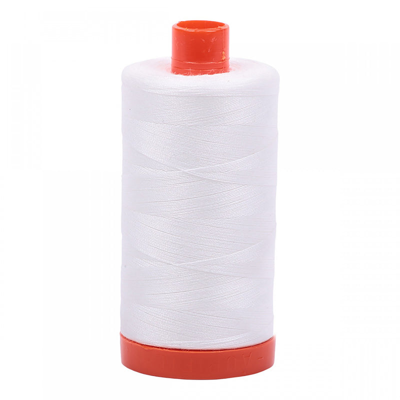 Mako Cotton Thread Solid 50wt 1422yds - Natural White