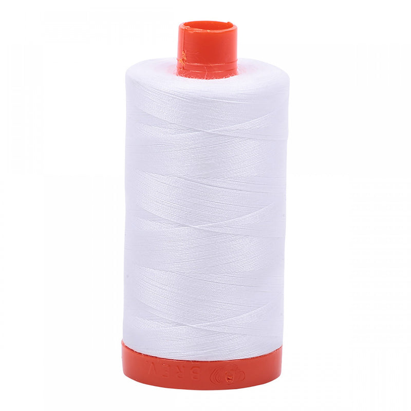 Mako Cotton Thread Solid 50wt 1422yds - White