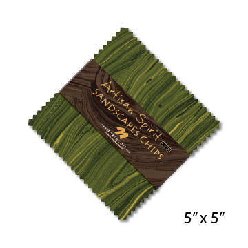 Artisan Spirit Sandscapes - 5" Charm Pack Green