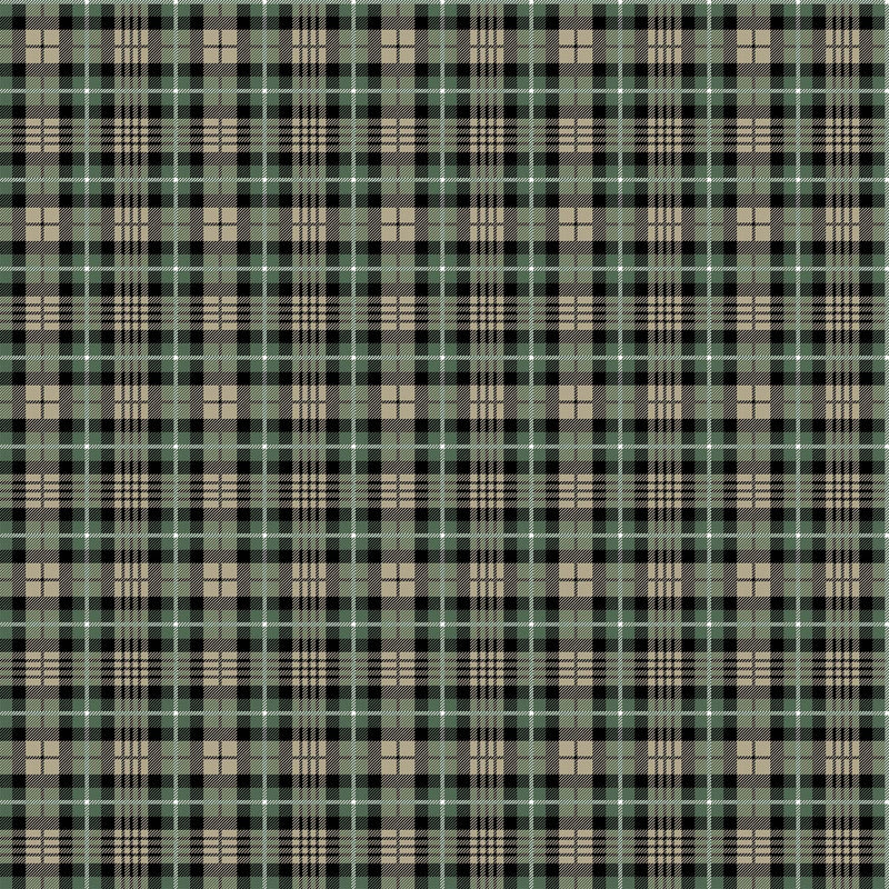 Frosted Forest - Dark Green Plaid Flannel