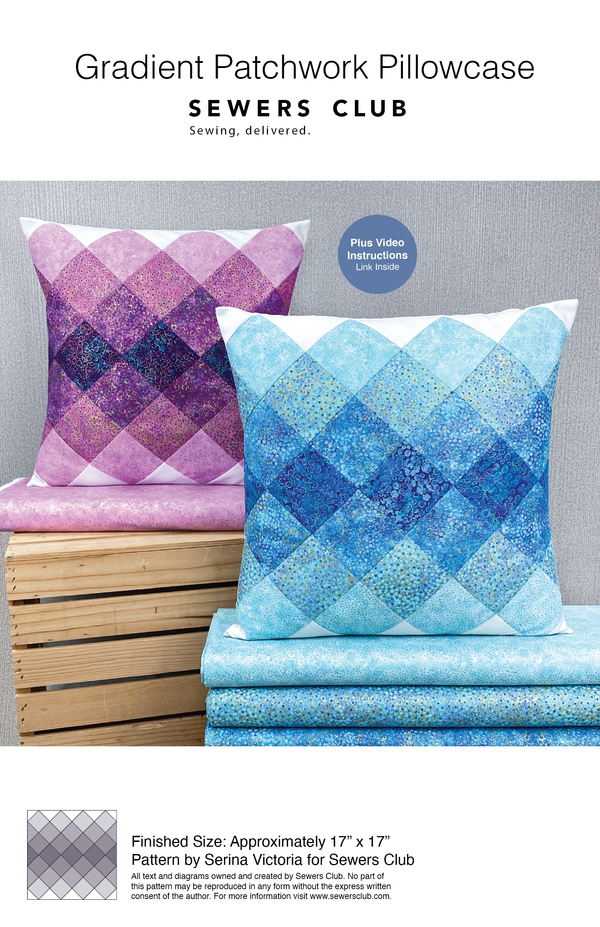 Gradient Patchwork Pillowcase Pattern