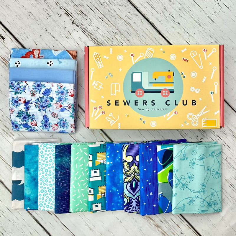 monthly fabric subscription box with high quality designer fabrics