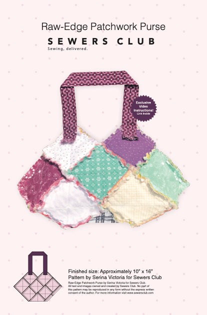 Raw-Edge Patchwork Purse Pattern