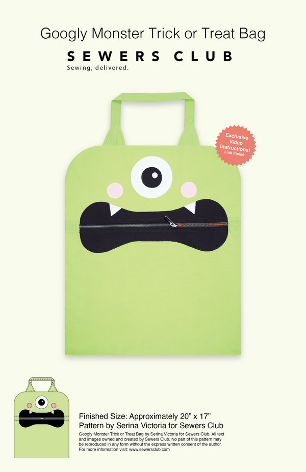 Googly Monster Trick or Treat Bag Pattern