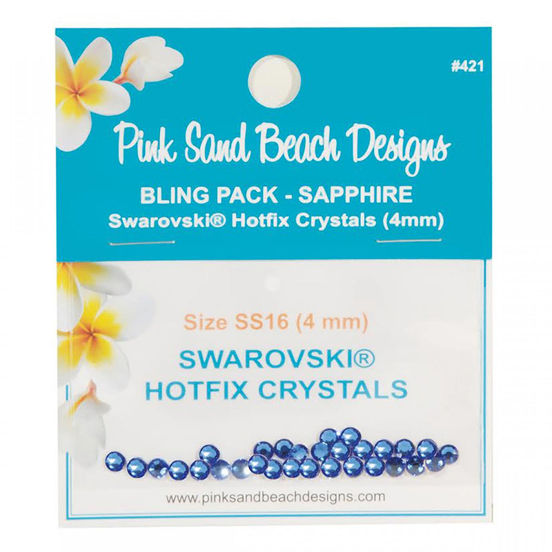 Bling Pack - Swarovski Hotfix Crystal 4mm - Sapphire