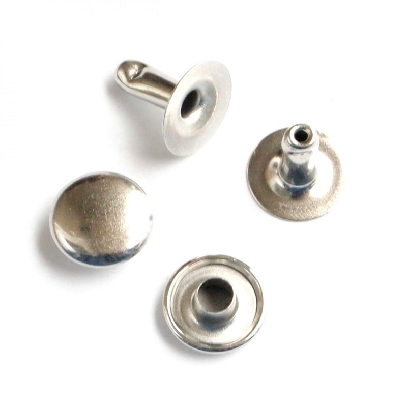 24 Medium Rivets 8mm Nickel