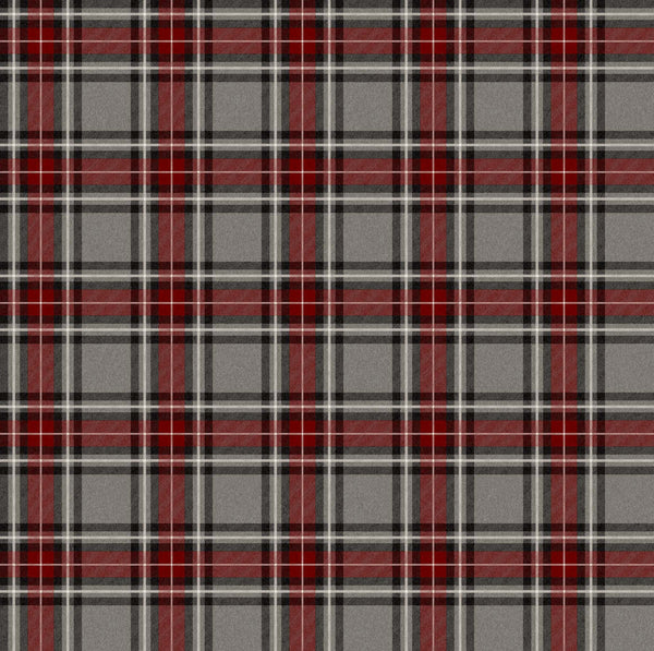 West Creek - Red Grey Plaid Flannel