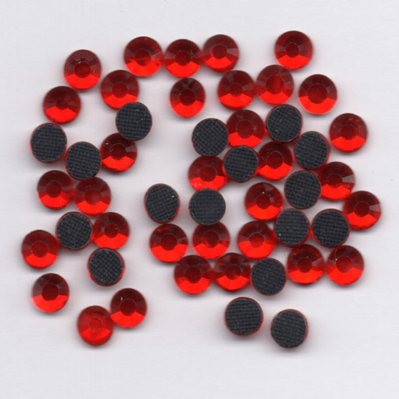 Hotfix Iron On Rhinestones Glass Crystals Light Siam Red Size 4mm ss16