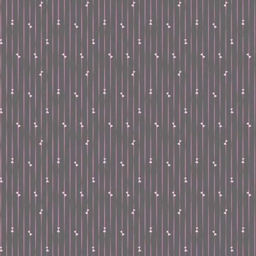 Ballerina Bows - Grey Bow Stripes