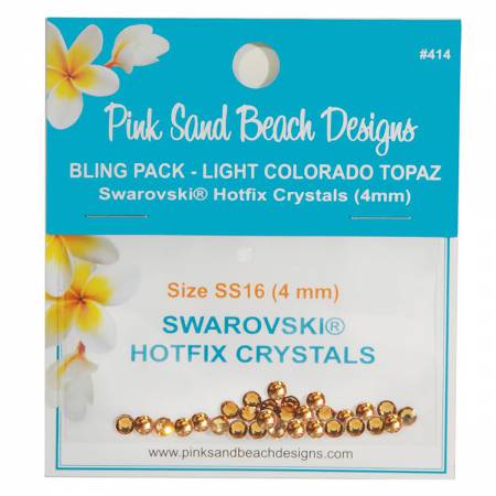 Bling Pack - Swarovski Hotfix Crystal 4mm - Light Colorado Topaz